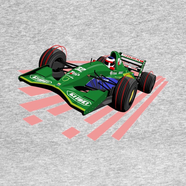 Jordan 191 Formula 1 Car as Driven by Michael Schumacher by motordoodles